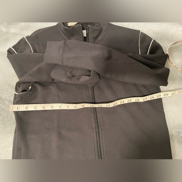 Puma Men’s Black Mock Neck Mesh Detail Full Zip Track Jacket White Logo Size S - Picture 9 of 10